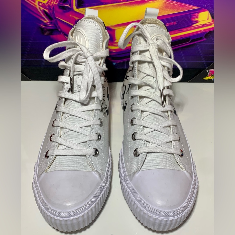Alexander McQueen Swallows High-Top Sneakers Size Eu42 = Us9